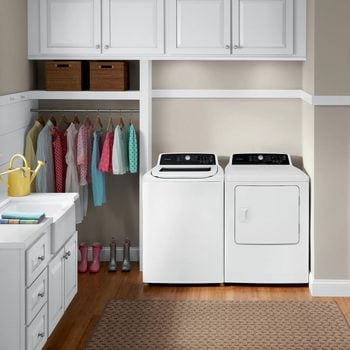 Frigidair washer and dryer in a laundry room